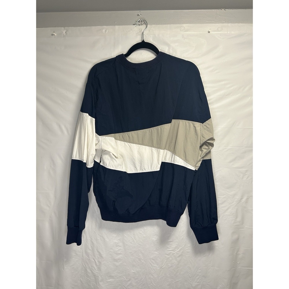Vintage Brooks Brothers Pullover Men's Medium Nylon Rugby USA‎ Blue Striped - Picture 2 of 4